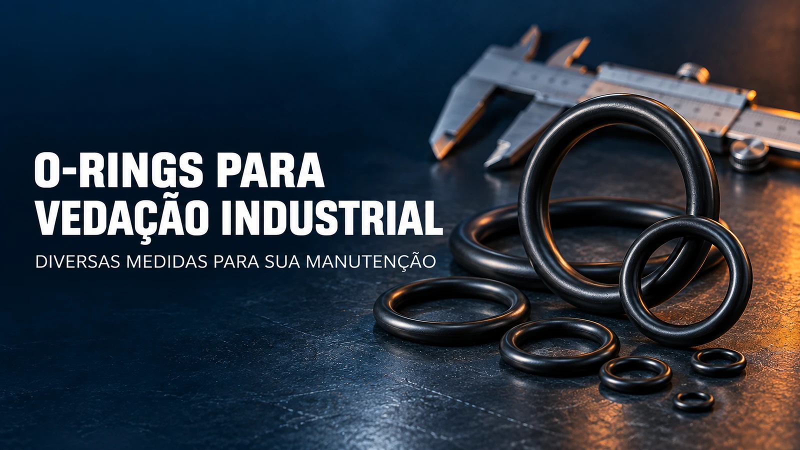 O-rings para vedação industrial, diversas medidas para sua manutenção.